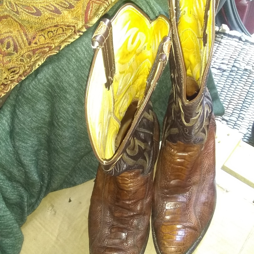 Men's Ostrich Neck Cowboy Boots